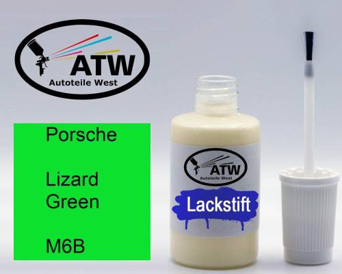 Porsche, Lizard Green, M6B: 20ml Lackstift, von ATW Autoteile West.